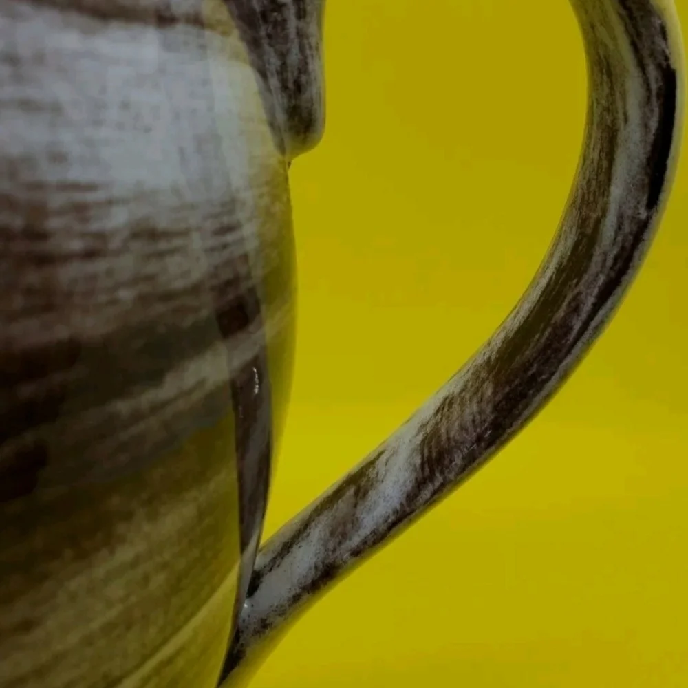 Vintage SANTA ANITA WARE VRENI Coffee Pot Yellow & Brown Swirl. - Picture 5 of 8